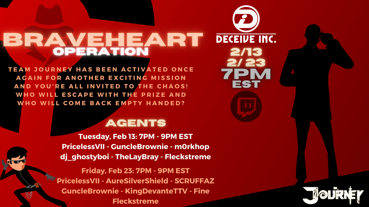 Join Team Journey on February 23rd for Deceive